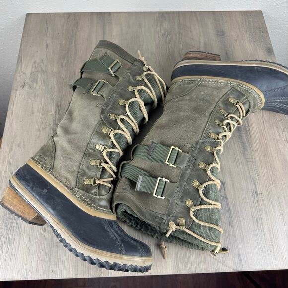 Sorel Conquest Carly II Green Women’s size 10 - Picture 7 of 9